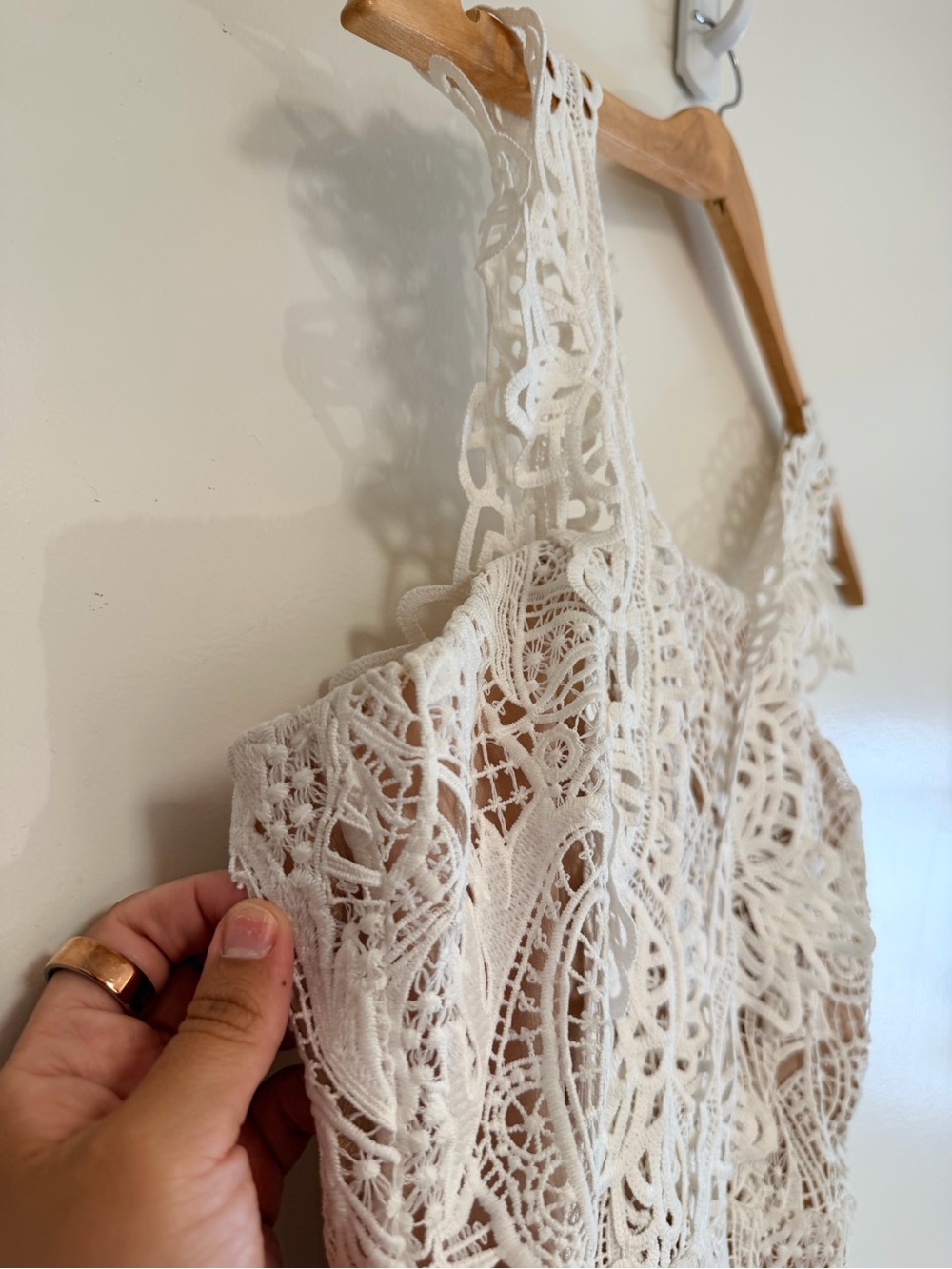 Elliatt White Lace Wedding Bachelorette  Maxi Long Dress Small - Picture 4 of 13